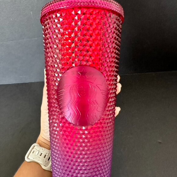 Starbucks Walt Disney World Parks Geometric Castle Tumbler With Straw Red Pink - Picture 5 of 6